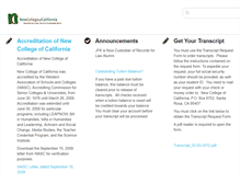 Tablet Screenshot of newcollege.edu